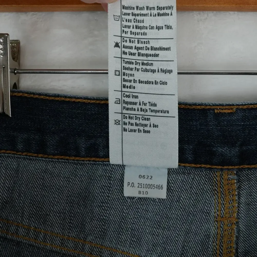 Carhartt Jeans Mens 40x30 Blue Relaxed‎ Fit Straight Leg Denim BD1483-M